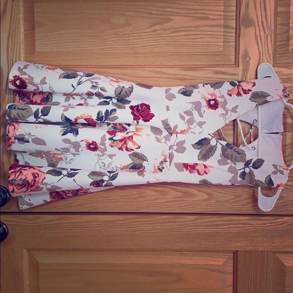 White floral dress